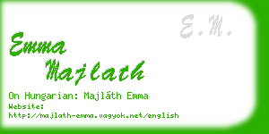 emma majlath business card